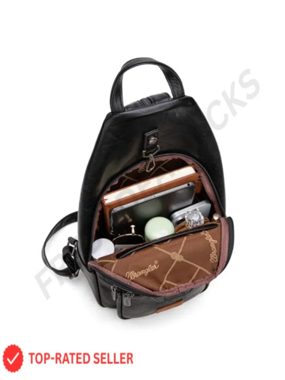 Vintage Convertible Sling Backpack for Women Shoulder Purse with Adjustable